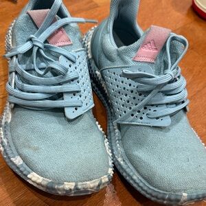 Adidas Light Blue and Pink Athletic Shoes